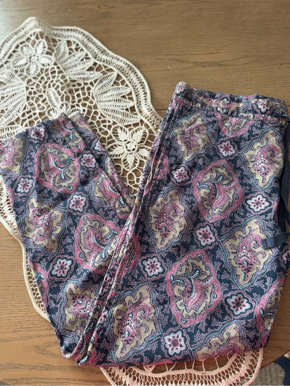 Sundance Paisley Pull-on Madora Drawstring Pants Size